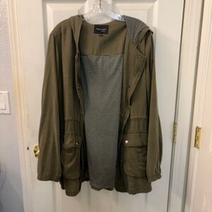 Olive Green Hooded Jacket